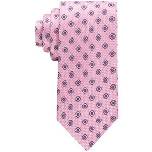 Tommy Hilfiger Men Medallion Foulard Tie Pink